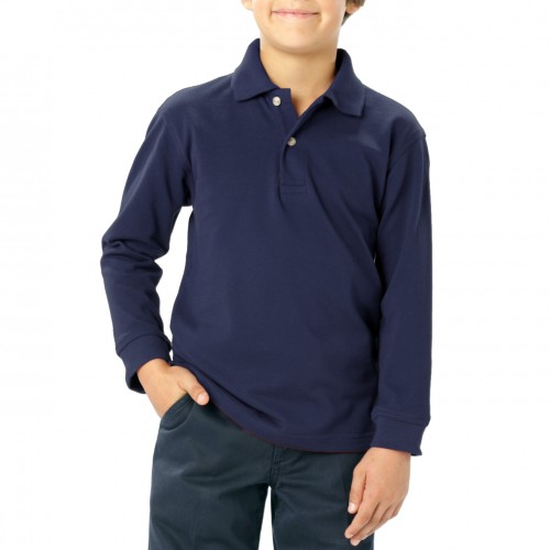 Youth Blue Generation Long Sleeve Polo Holy Family Catholic Schools