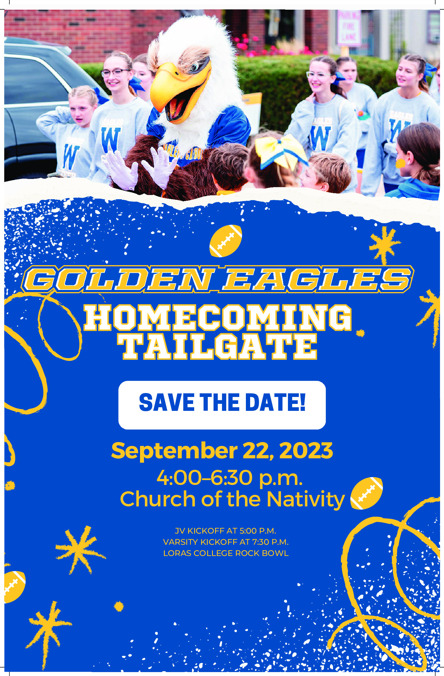 thumbnail of Homecoming Tailgate Save the Date Poster_11x17