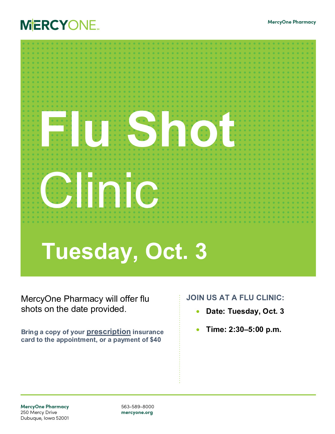 thumbnail of 2023 Flu shot clinic flyer