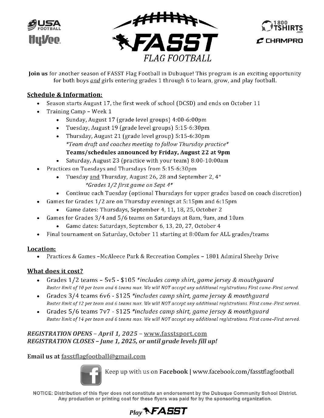 thumbnail of FASST Flag Football Info Sheet – Fall 2025