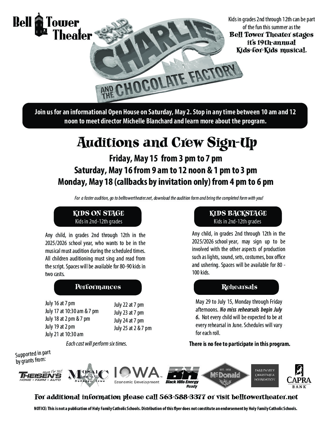 thumbnail of CharlieAuditionsHFCS