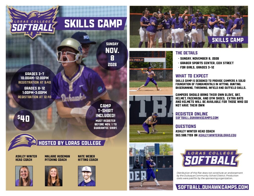 Loras College Softball Skills Camp